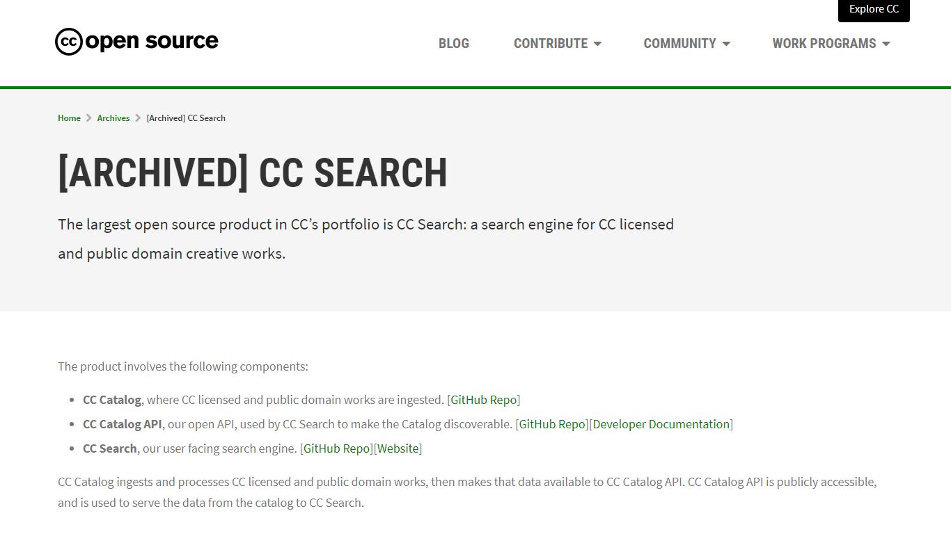 [Archived] CC Search — Creative Commons Open Source